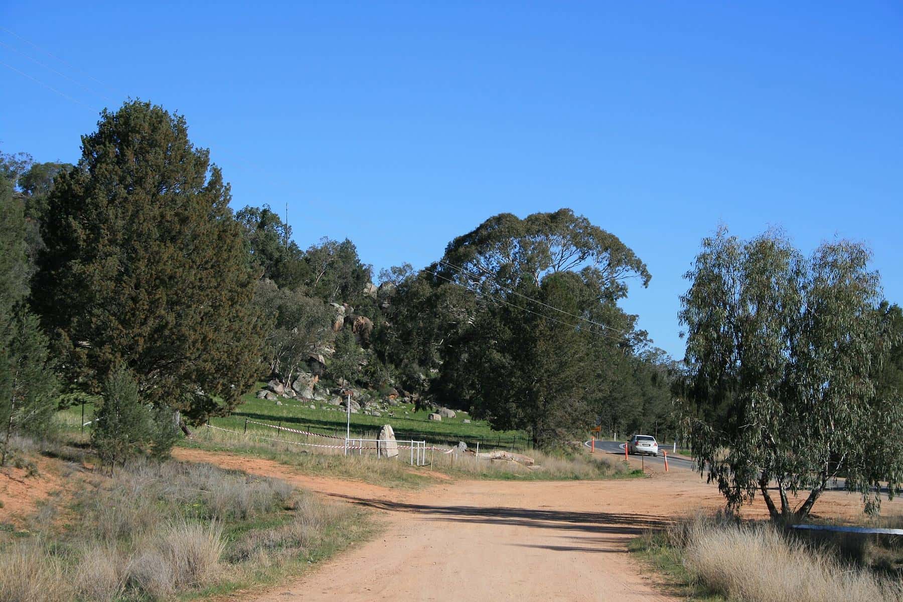 Escort Rock, a cluster of granite boulders beside the old coach road near Eugowra
